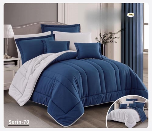 مفرش سوفت نفرين 8 قطع فاخر نضام وجهين