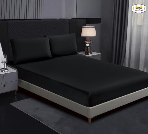 طـقـم شـرشـف 2 قـطـعة مـفـرد ونـص - أسود