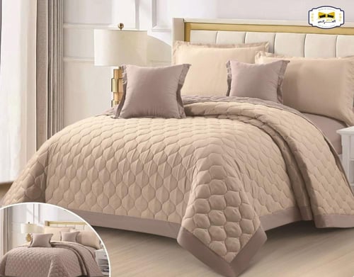 مفرش صيفي مضغوط مايكروفايبر نفرين 6 قطع