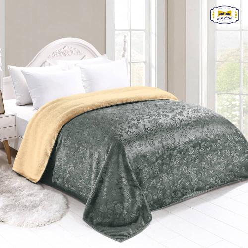 بطانية نفرين فرو الارنب محفر وجهين 3 كيلو