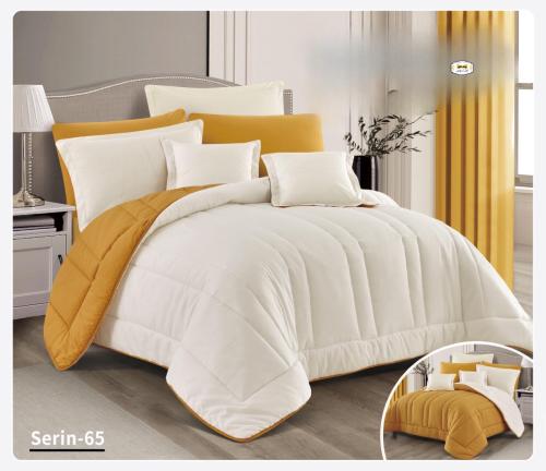 مفرش سوفت نفرين 8 قطع فاخر نضام وجهين