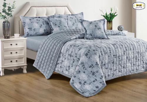 مفرش مضغوط صيفي 6 قطع مكروفابير نفرين - زهور