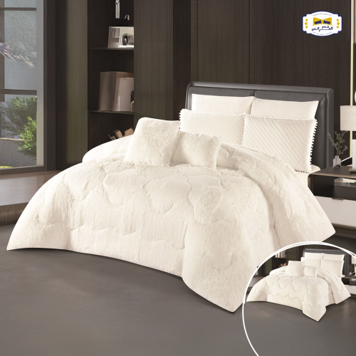 مفرش شتوي فرو نفر ونص 4 قطع