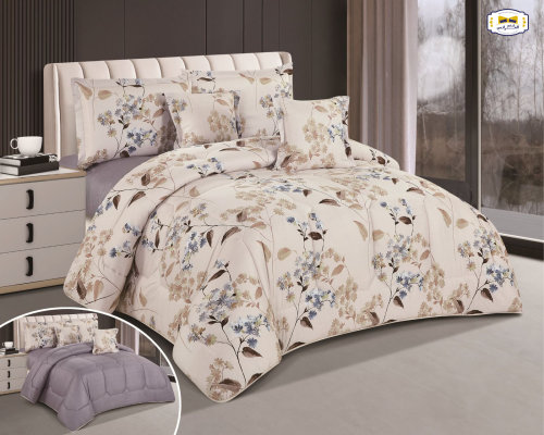 الياسمين مفرش صيفي مكروفابير 6 قطع وجهين - نفرين