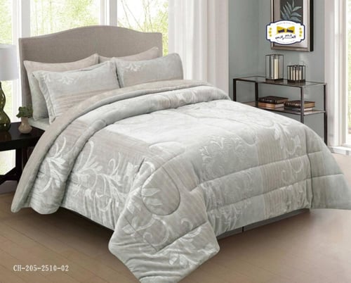 مفرش شتوي مخمل ملكي نفرين 6 قطع