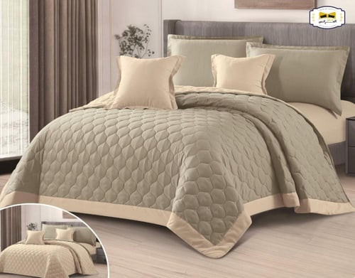 مفرش صيفي مضغوط مايكروفايبر نفرين 6 قطع