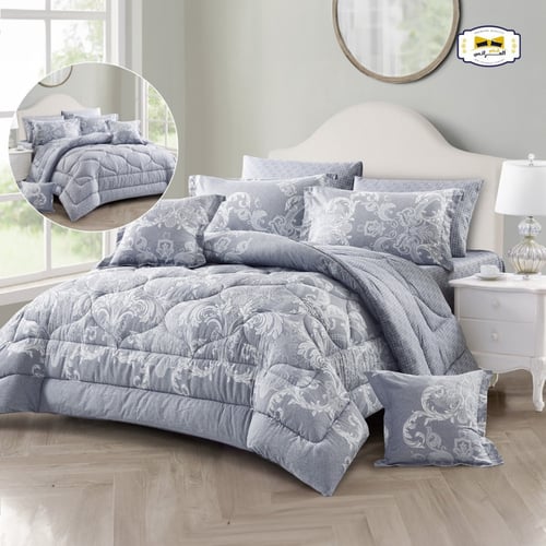 مفرش باراديز روزلين نفرين قطن 100%8قطع