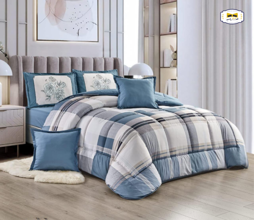 مفرش بيوتي نفرونص 4 قطع حشوه وسط