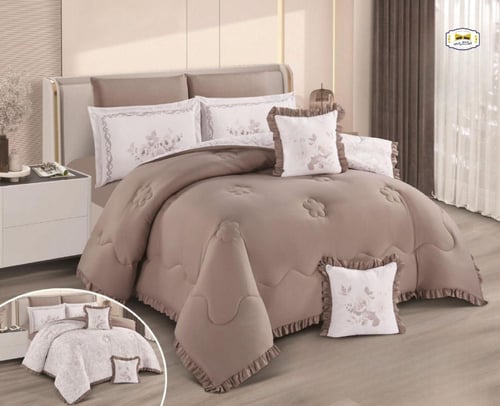 مفرش دانا نفرين نصضام وجهين 8قطع كلاسيك فاخر