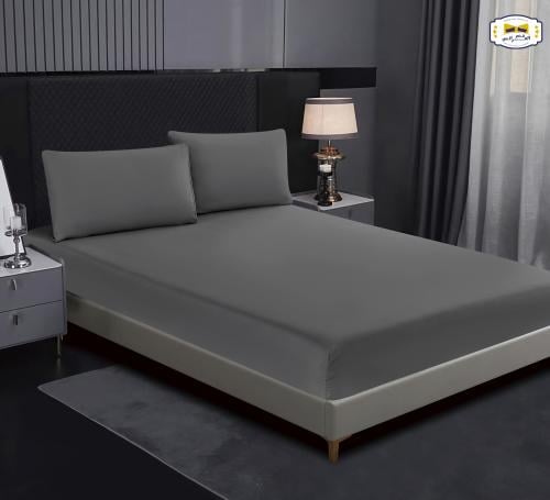 طـقـم شـرشـف 2 قـطـعة مـفـرد ونـص-رصاصي