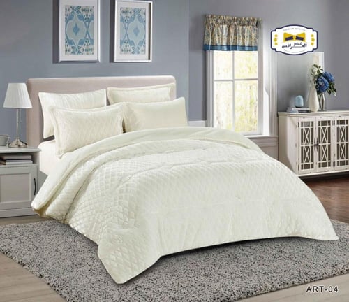 مفرش شتوي مخمل نفرين 6 قطع