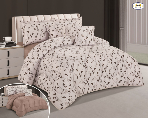 الياسمين مفرش صيفي مكروفابير 6 قطع وجهين - نفرين