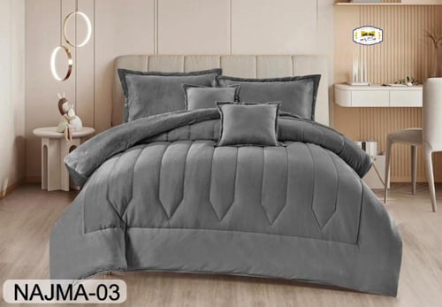 مفرش شتوي نفرونص ساده فروه الأرنب 4 قـطـع