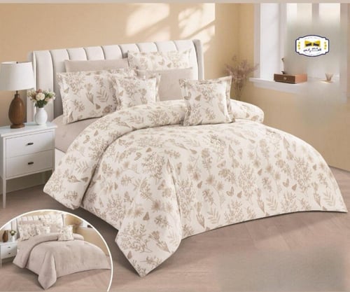 مفرش نفرين مشجرقطن 100%8 قطع