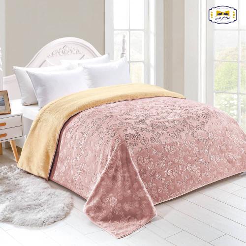 بطانية نفرين فرو الارنب محفر وجهين 3 كيلو