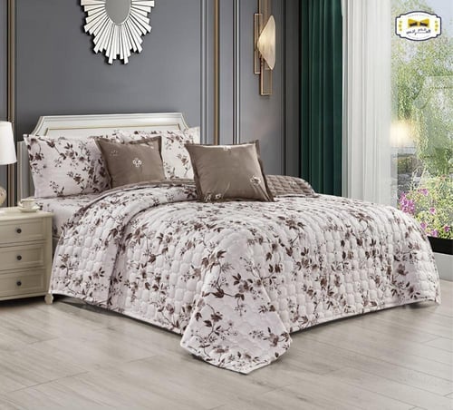 مفرش آيلا مضغوط نفر ونص 4 قطع مشجر