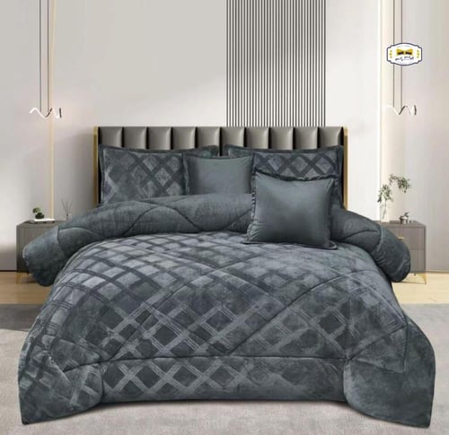 مفرش شتوي نفرين 6قطع فاخر كلاسيك