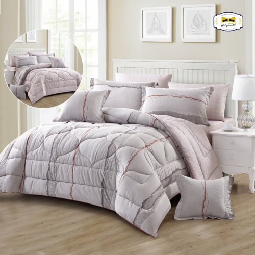 مفرش باراديز روزلين نفرين قطن 100%8قطع