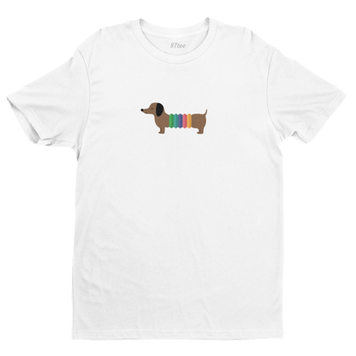 تيشيرت بتصميم كلب ملون ظريف - 1344