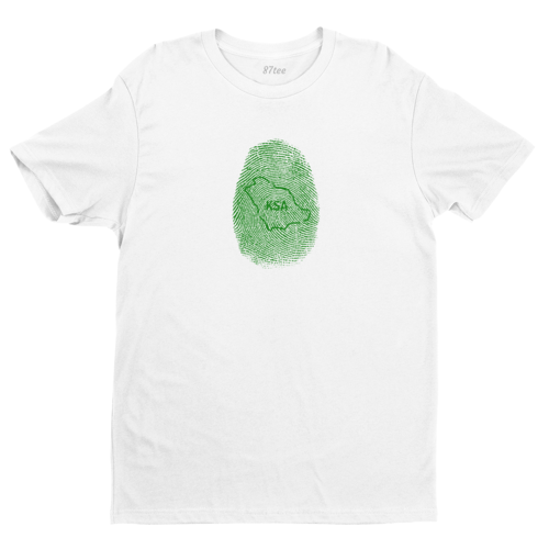 تيشيرت سعودي بصمة بخريطة السعودية- 1310