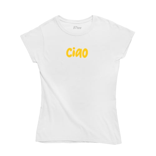 تيشيرت بكلمة إيطالية تشاو - 1337