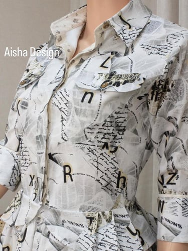 طقم تنوره وبلوزه الأقمشة الإيطالية