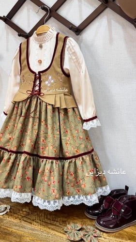 فُستان مع فيست بأقمشه مميزه و أنيقه