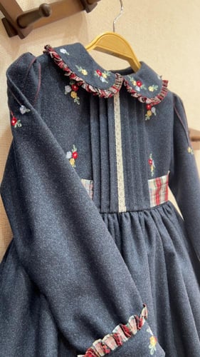 فستان شتوي مطرز جوده عاليه