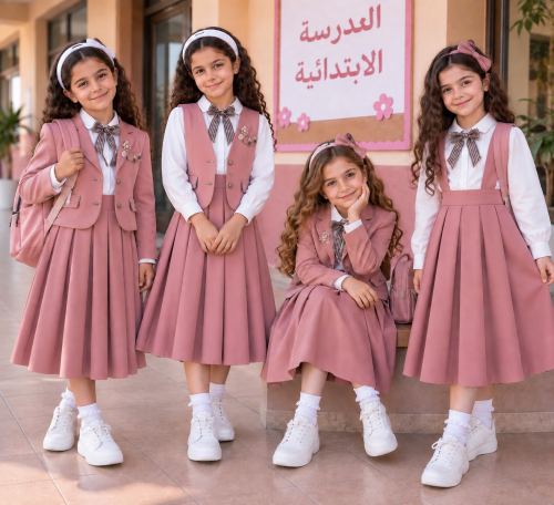 مريول عباره عن تنوره وقميص وجاكيت
