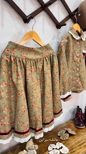 طقم تنوره مميز بكُلف دانتيل أنيقه