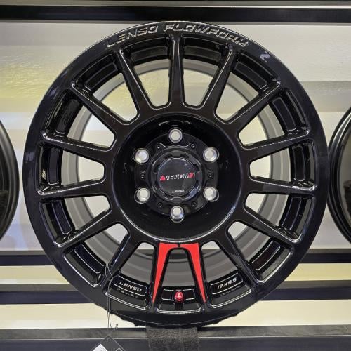 طقم 4 جنوط لينزو مقاس 17 انش VENOM-8 اسود لماع