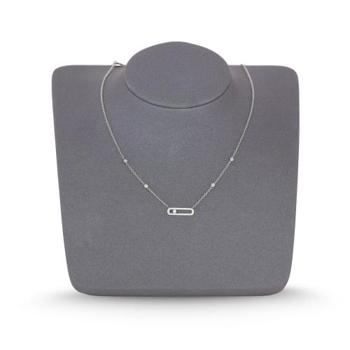 سلسال ألماس فضي من فايلت