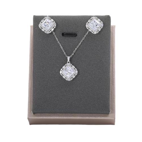 تعليقة مع حلق زركون فضي من فايلت