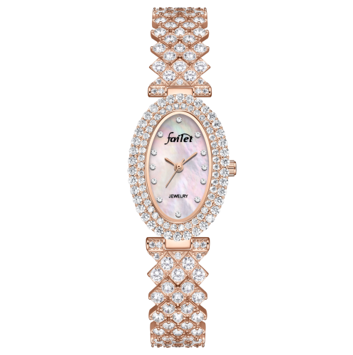 ساعة زركون نسائية روز قولد من ماركة فايلت