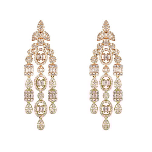 حلق زركون ذهبي من ماركة فايلت