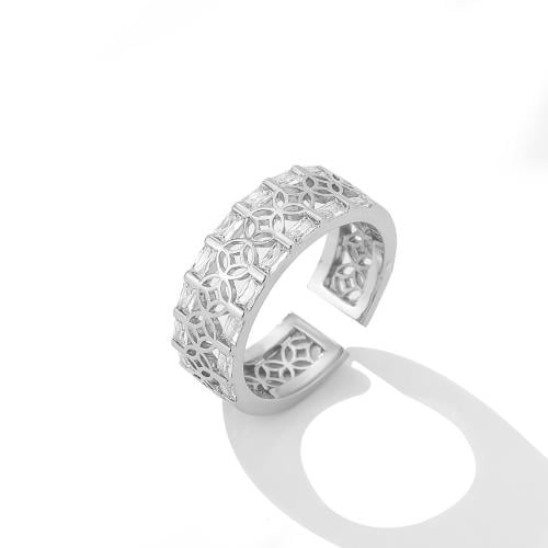 خاتم زركون فضي من ماركة فايلت