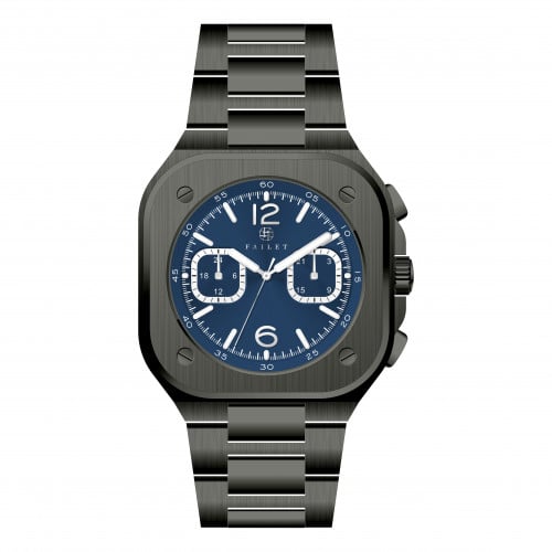 ساعة رجالية أسود مينا كحلي ماركة فايلت