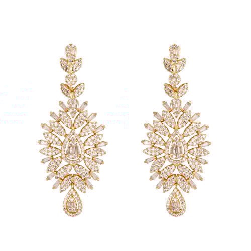 حلق زركون ذهبي من ماركة فايلت