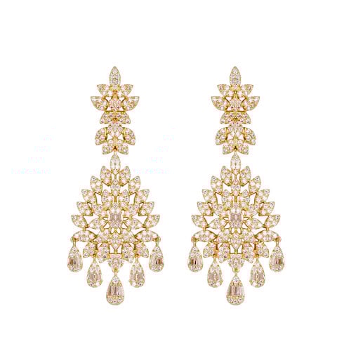 حلق زركون ذهبي من ماركة فايلت