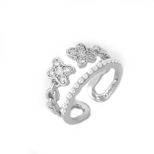 خاتم زركون فضي من ماركة فايلت