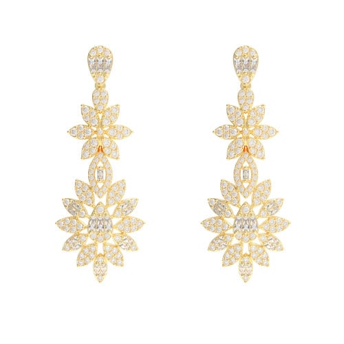 حلق زركون ذهبي من ماركة فايلت