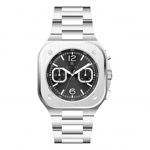 ساعة رجالية فضي مينا أسود ماركة فايلت