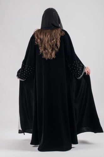 عبايه مخمل ولولو 210#