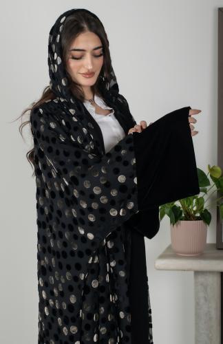 عبايه مخمل بشت 228#