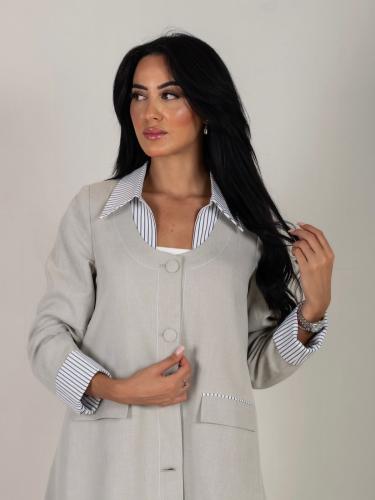 عبايه بليزر كتان 211#