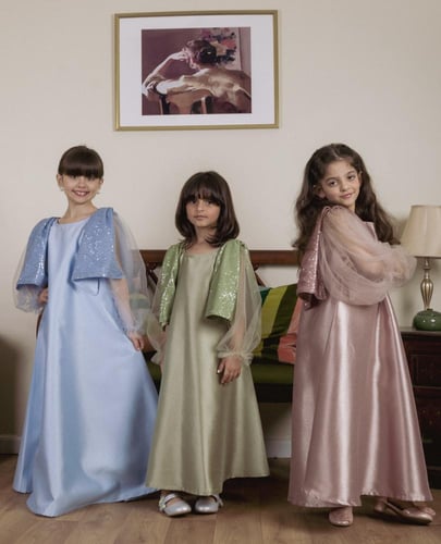 جلابيه اطفال لون اخضر 227#