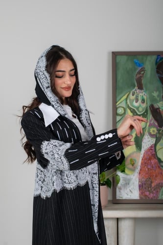 عبايه صوف ودانتيل 234#