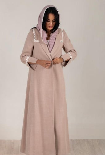 عبايه بليزر كتان 216#