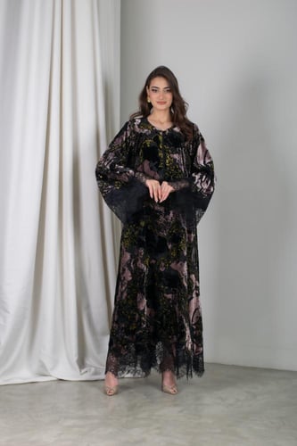 جلابيه مخمل شيفون 237#