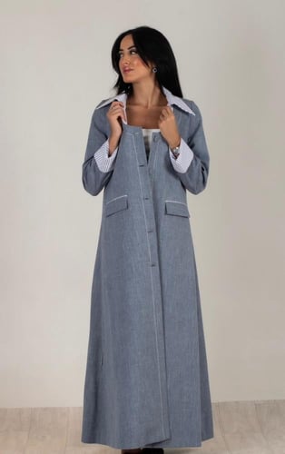 عبايه بليزر كتان 214#